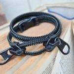 Mens bracelets, zipper jewe..