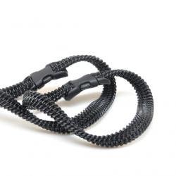 Men's bracelet ,unisex wristband in black - Industrial Geekery zipper jewelry 