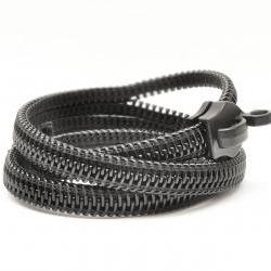 Zipper jewelry - handmade bracelets in black.